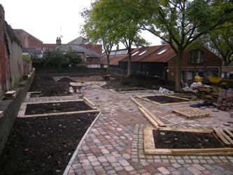 Grapes Hill Community Garden - Block paving